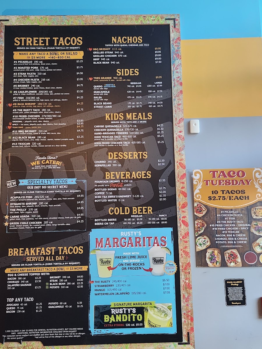 Rusty Taco Menu - Image 2
