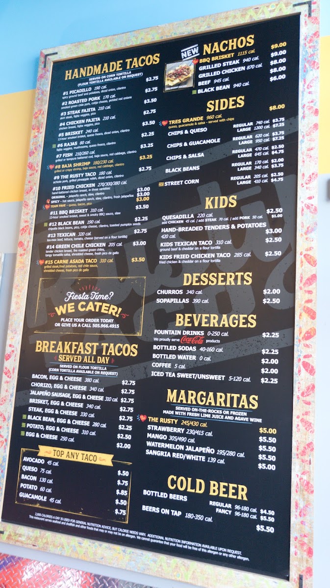 Rusty Taco Menu - Image 6